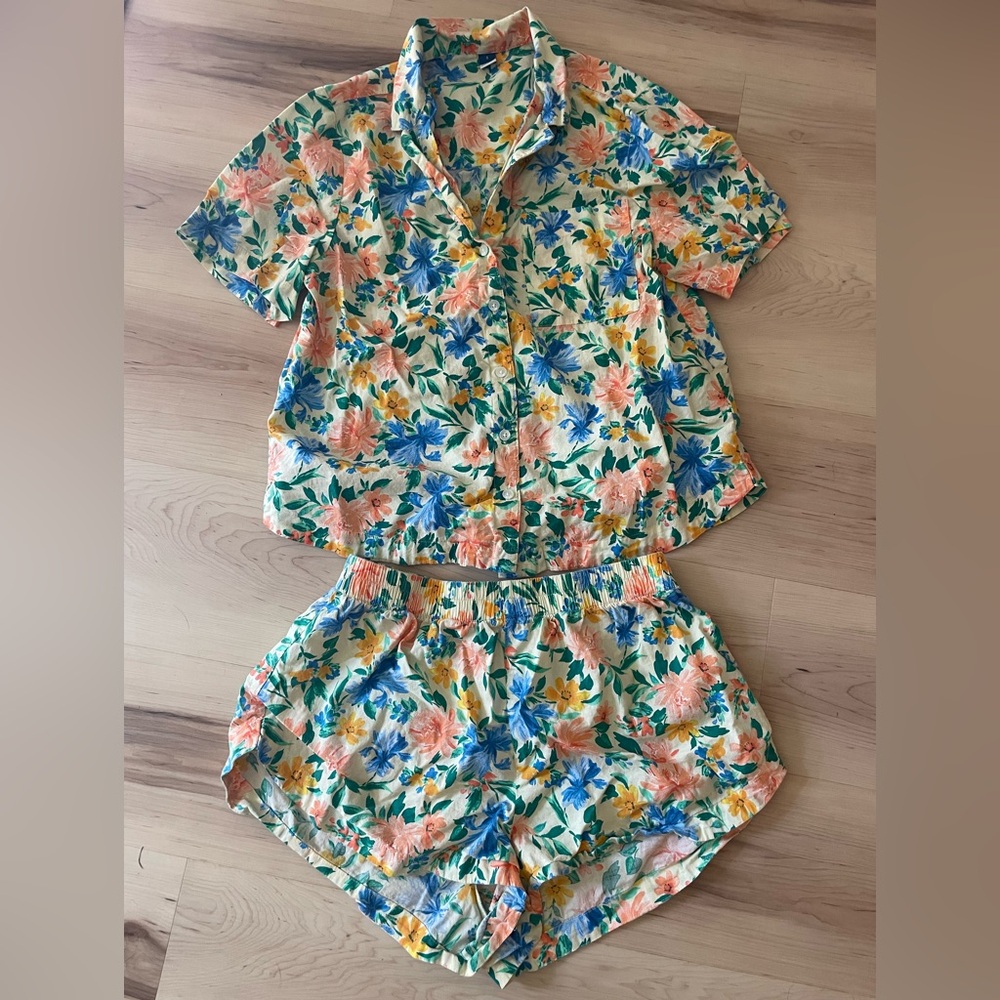 Worn once! Cute as can be Old Navy pajamas!